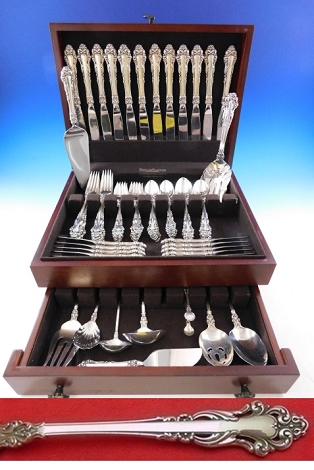 Grande Renaissance Reed & Barton Sterling Silver Flatware Set Service 83 pcs Dinner
